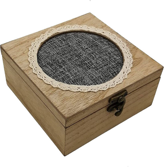 Wooden Chesterfield Trinket Box