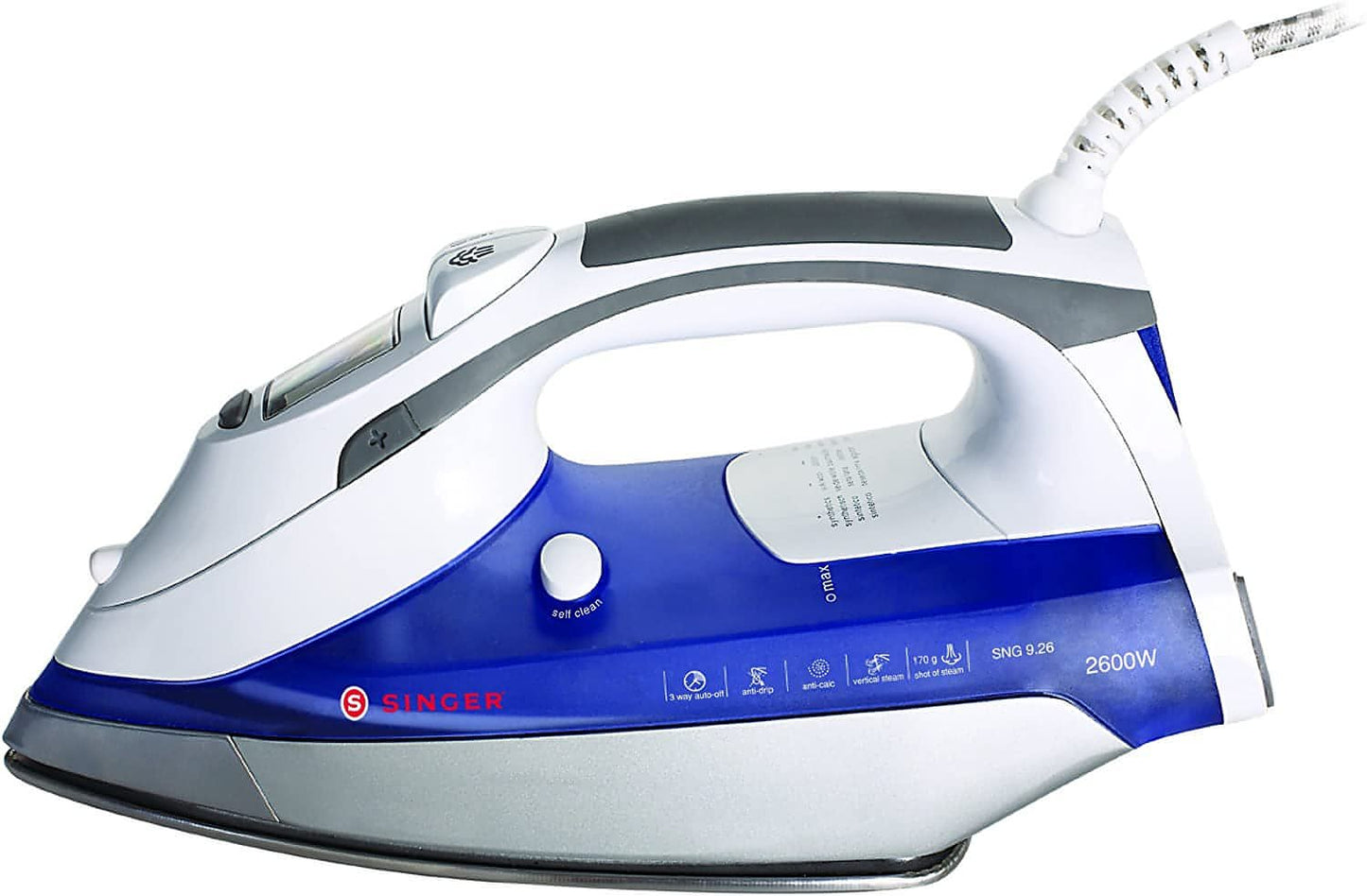 Singer 9.26 Expert Finish Steam Iron for general ironing and quilting