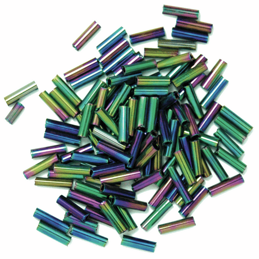 Trimits Rainbow Purple Bugle Beads - 30g