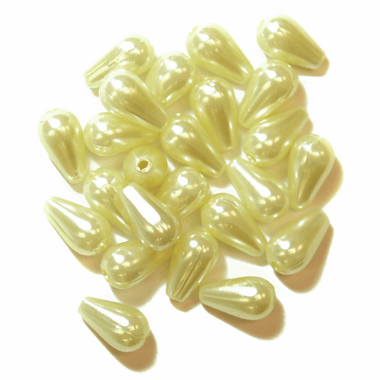 Trimits Cream Pearl Drop Beads - 9mm (Pack of 60)