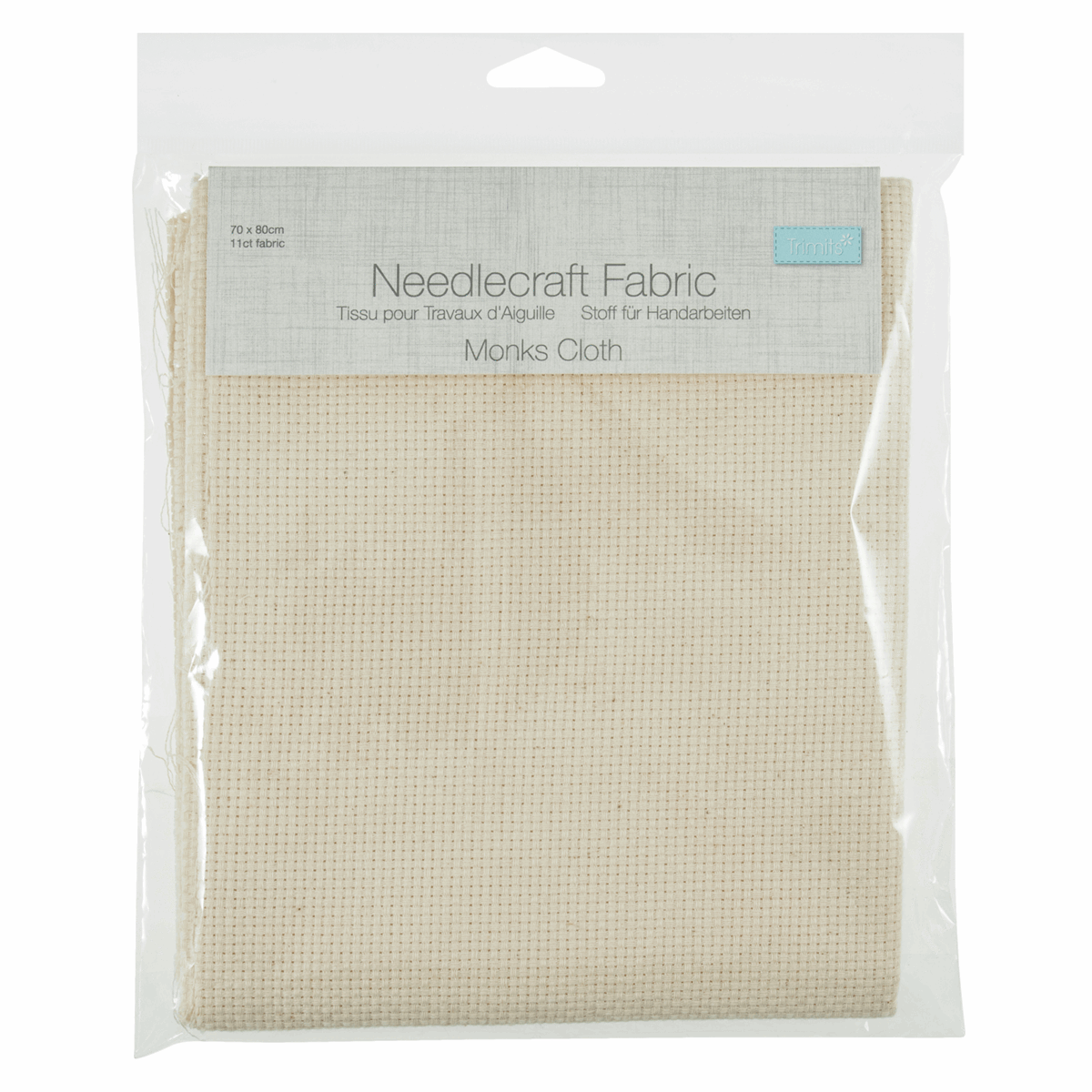 Trimits Cream Punch Needlecraft Fabric - 11 Count 70 x 80cm