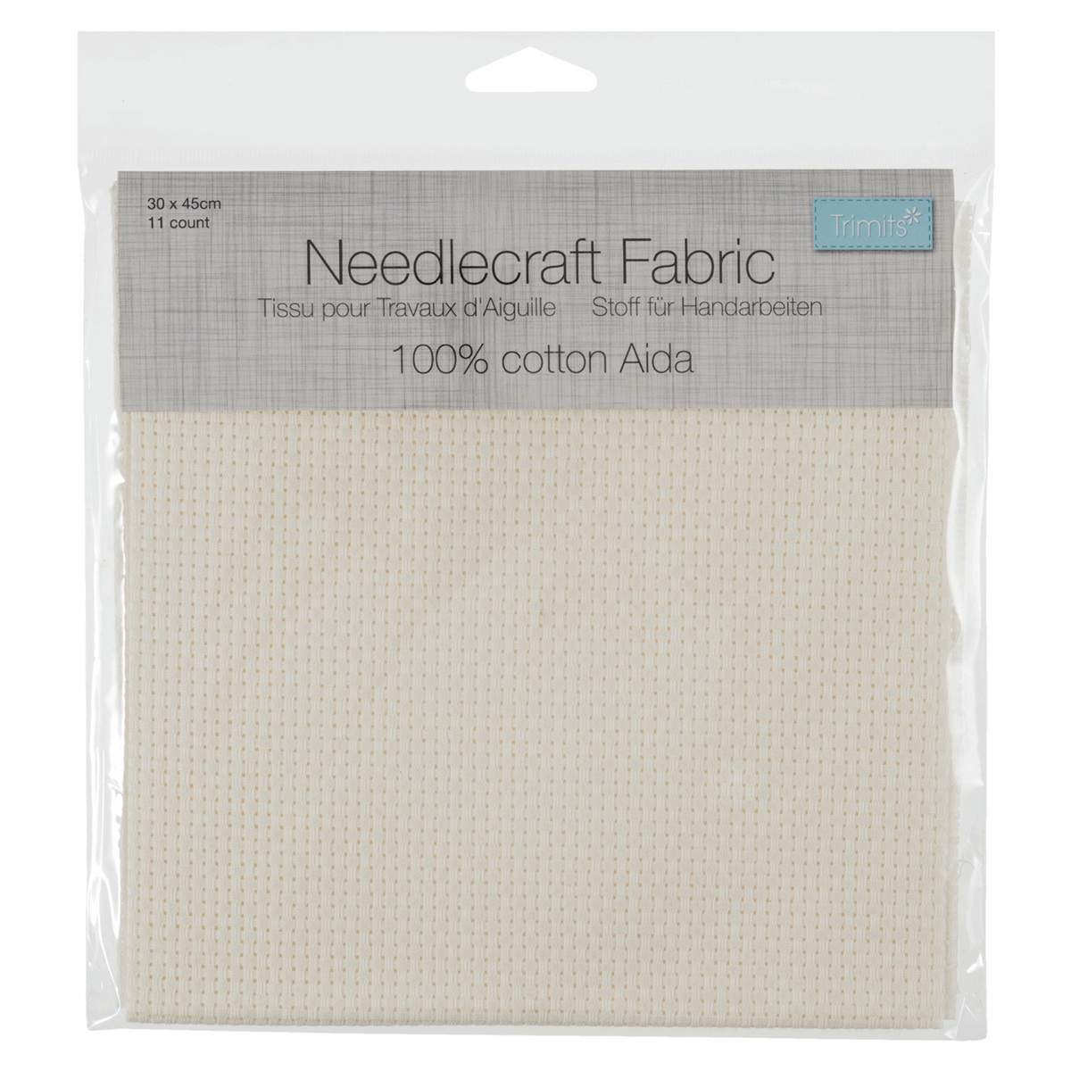 Trimits Cream Needlecraft Fabric - Aida 11 Count 45 x 30cm