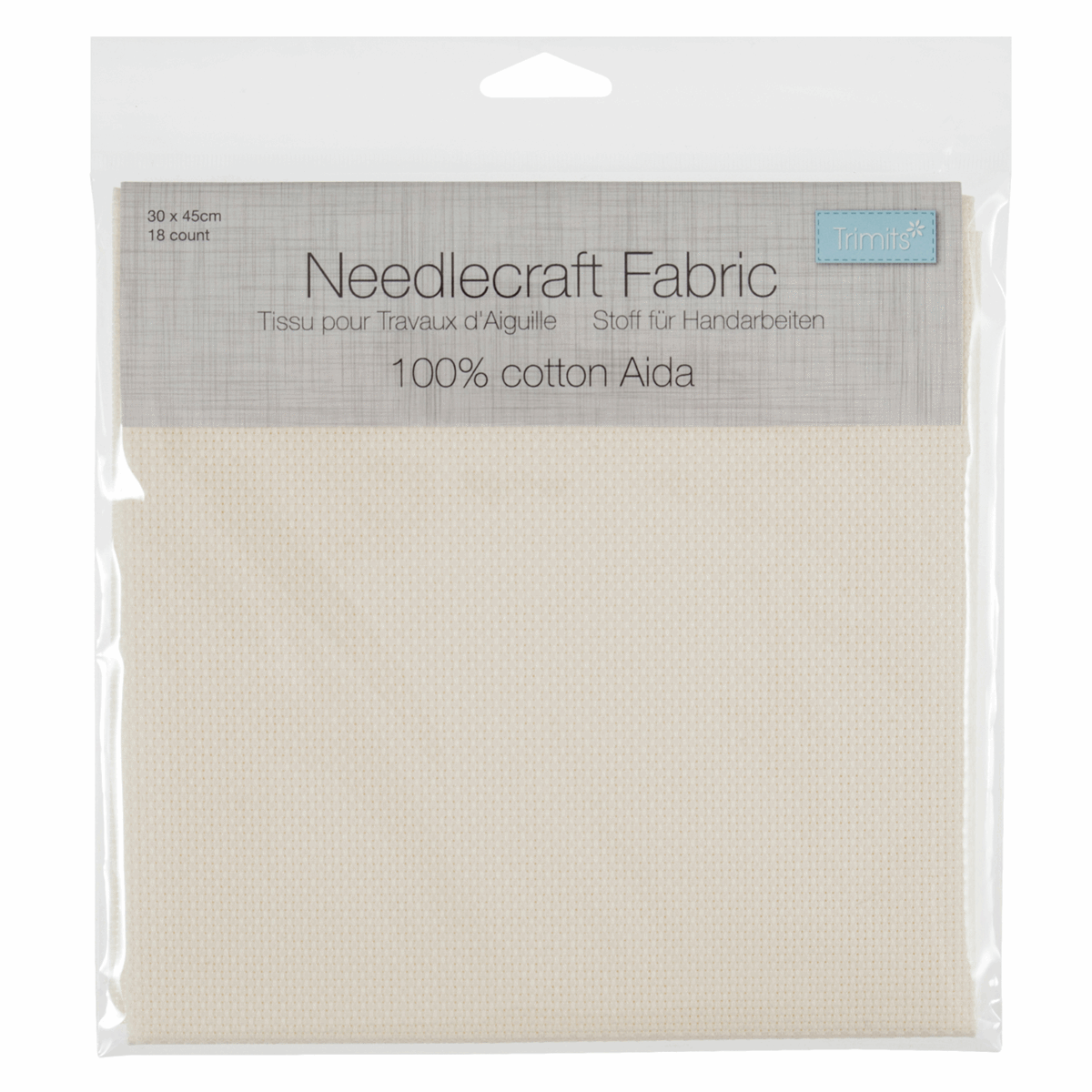 Trimits Cream Needlecraft Fabric - Aida 18 Count 45 x 30cm