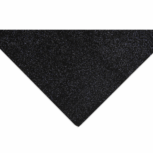 Trimits Glitter Black Acrylic Felt - 23cm x 30cm (Pack of 10)