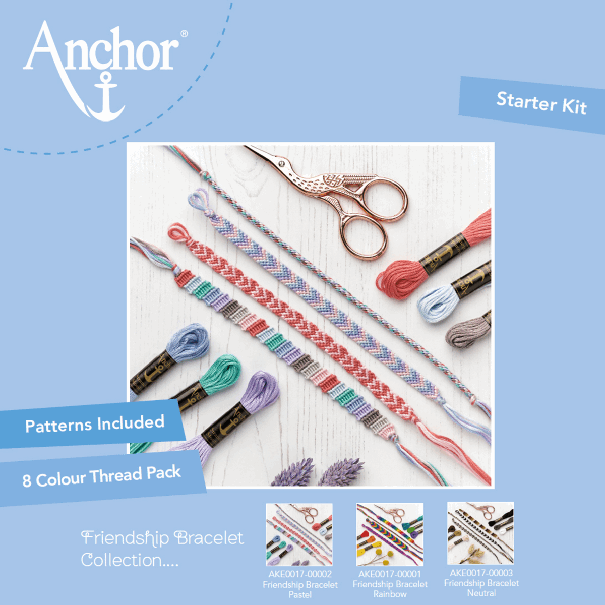 Anchor Friendship Bracelet Kit - Pastel