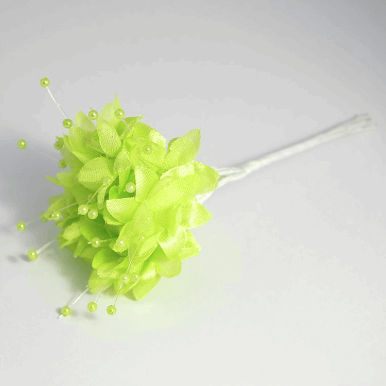Lime Babys Breath Artificial Flower Stems with Pearls (Pack of 12 Stems)