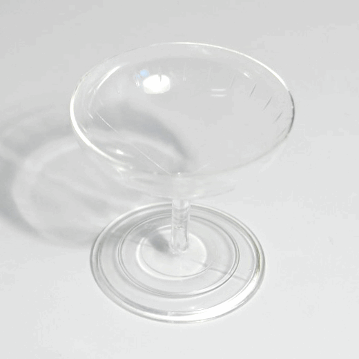 Clear Miniature Plastic Champagne Glass - 5cm (Pack of 12)