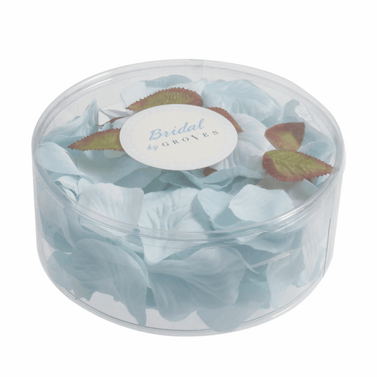 Blue Polyester Rose Petals (Pack of 164)