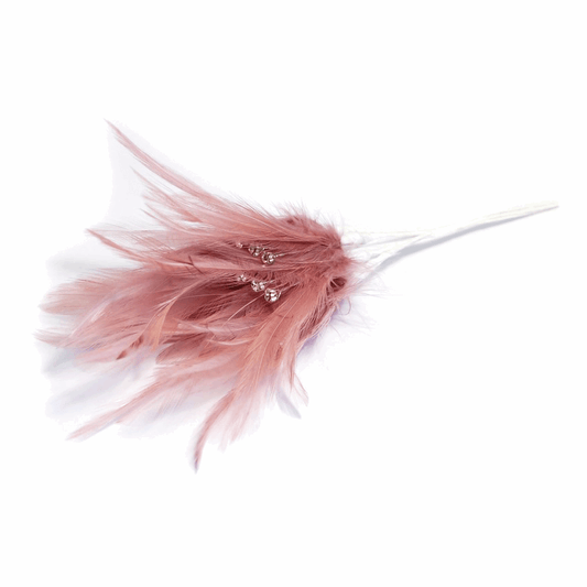 Mink Diamante Feathers (Pack of 6)