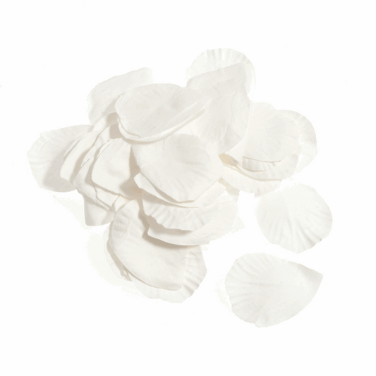 White Bio Paper Rose Petals - 3 x 4cm (Pack of 200)