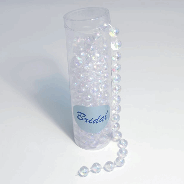 Bridal Clear Pearl Bead Chain - 3m x 14mm