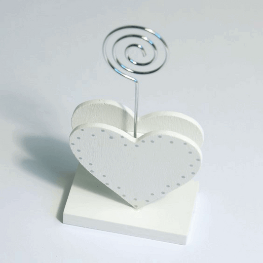 Wedding Heart Name Card Holder - 6.4 x 13cm