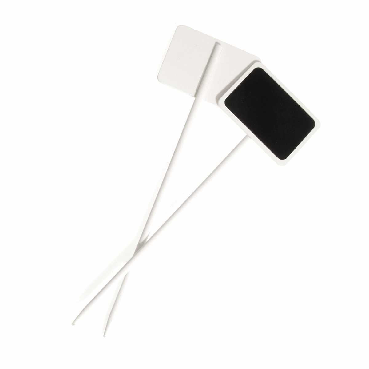 White Rectangle Chalkboards on a Stick - 23 x 7cm (Pack of 2)