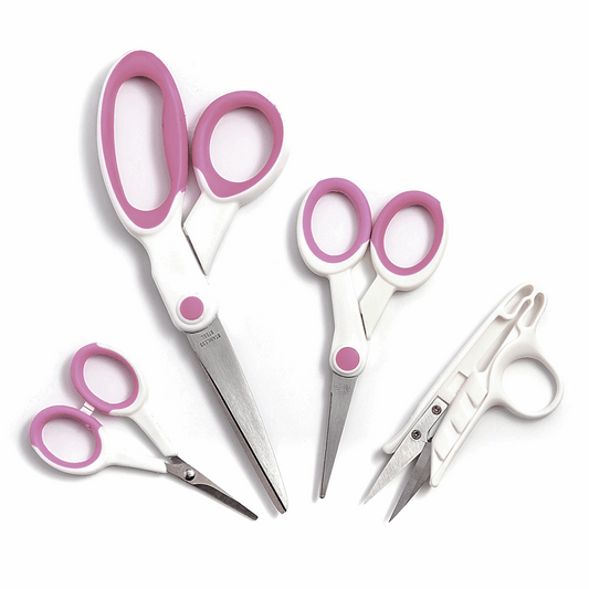 Set of 4 x Sewing Scissors - Heavy Duty for Dressmaking, Sewing, Embroidery and snipping