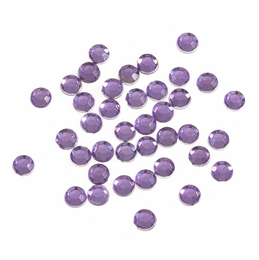 Trimits Lilac Glue-On Acrylic Stones - Small Round 4mm