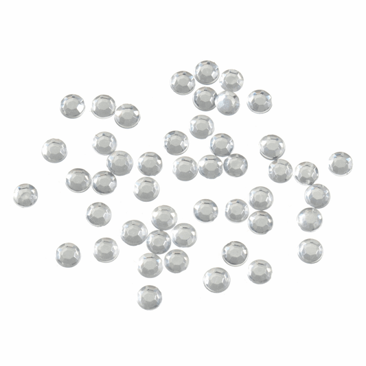Trimits Clear Glue-On Acrylic Stones - Small Round 4mm