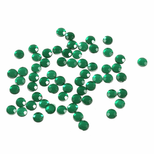 Trimits Green Glue-On Acrylic Stones - Small Round 4mm