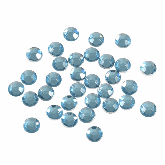 Trimits Ice Blue Glue-On Acrylic Stones - Large Round 7mm