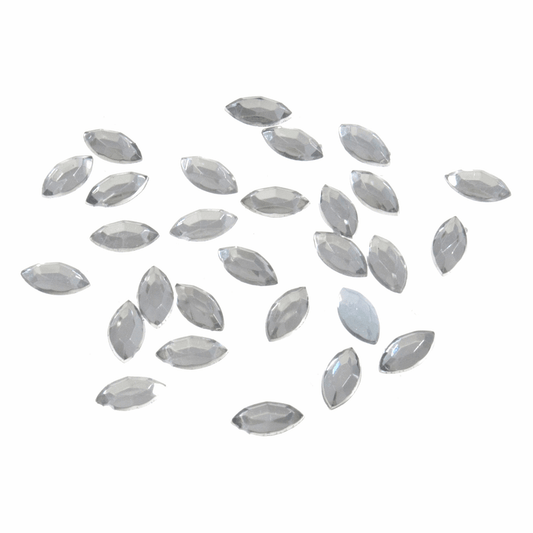 Trimits Clear Glue-On Acrylic Stones - Oval 4mm x 8mm