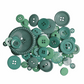 Bag of Craft Buttons - Assorted Green - approx 50g