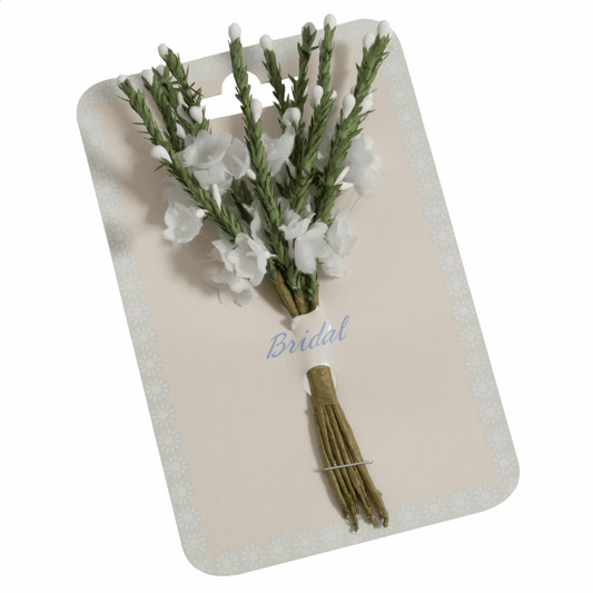 White Heather Bunch - 1.2cm (Pack of 12 Stems)