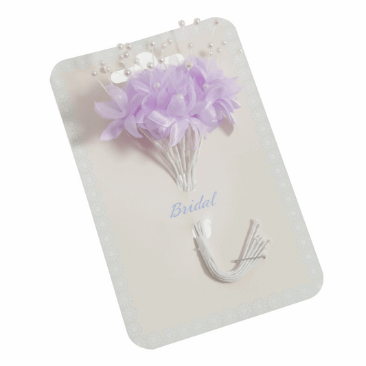 Lilac Babys Breath Artificial Flower Stems with Pearls (Pack of 12 Stems)