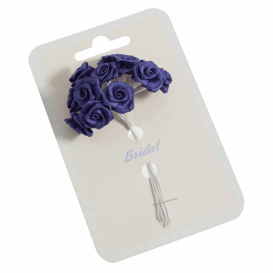 Royal Ribbon Rose Flower Stems - 15mm (Pack of 12 Stems)