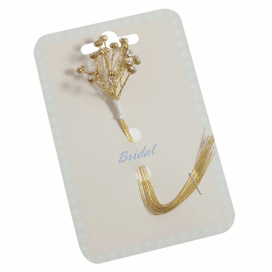 Gold Diamante Branch - 4mm (Pack of 6)