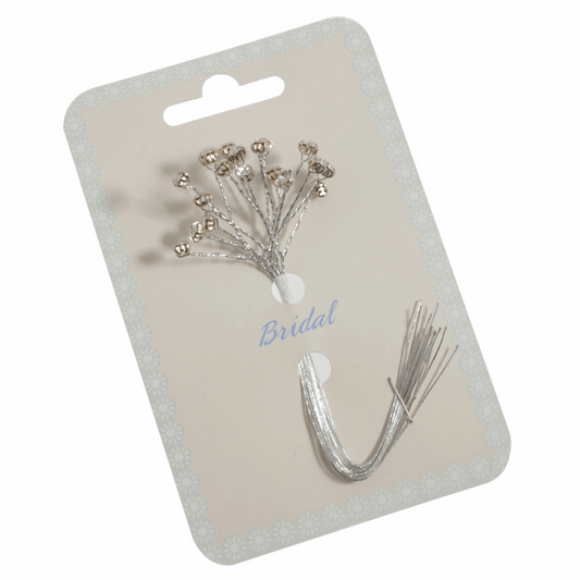 Silver Diamante Branch - 4mm (Pack of 6)