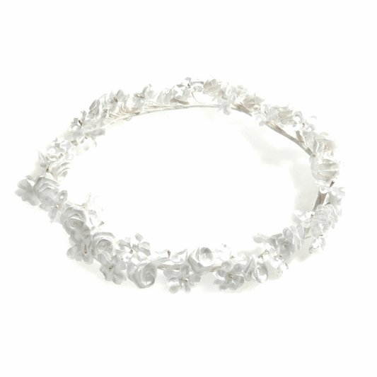 Bridal White Blossom Hair Band - 21mm
