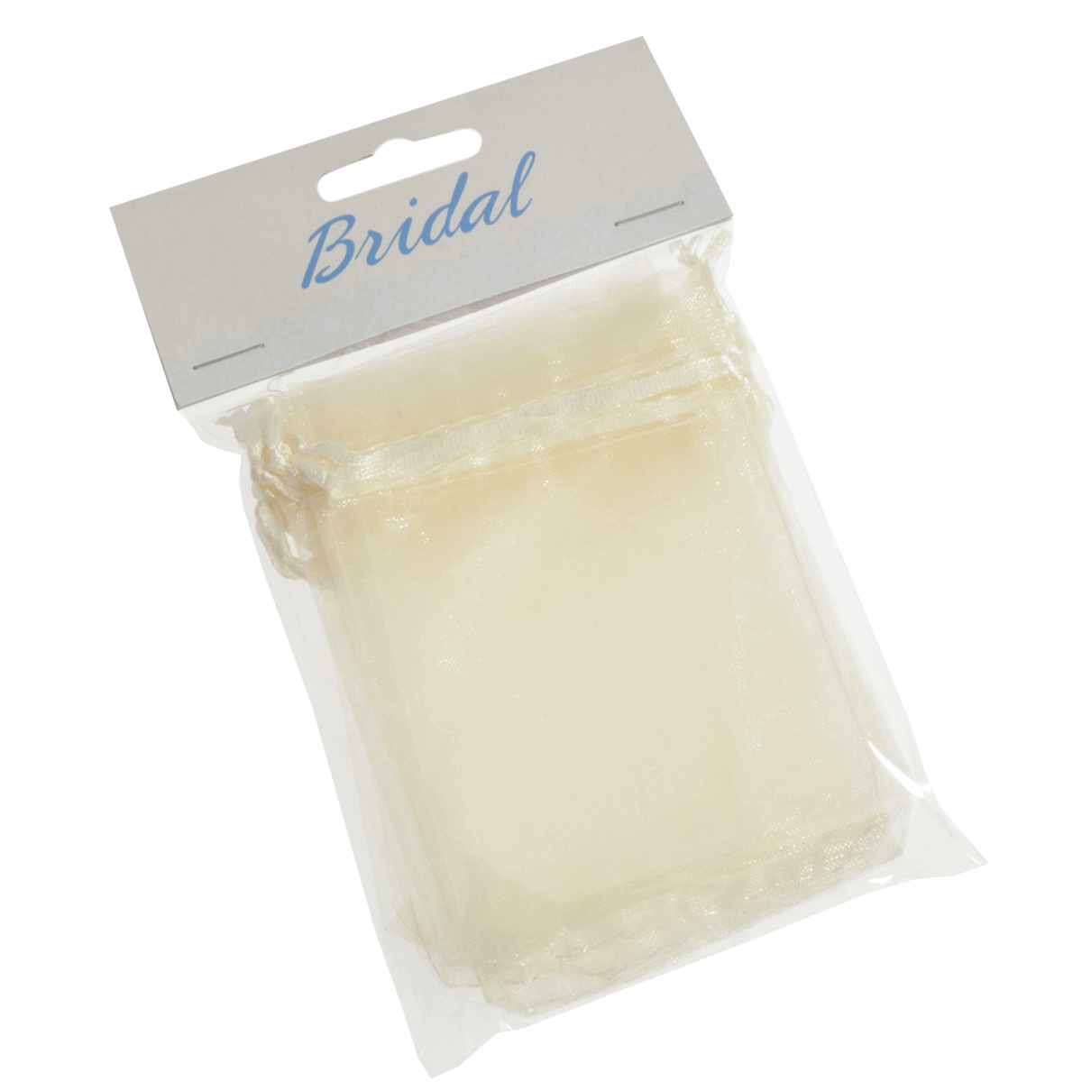 Ivory Organza Wedding Favour Bags - 7.5 x 10cm (Pack of 10)