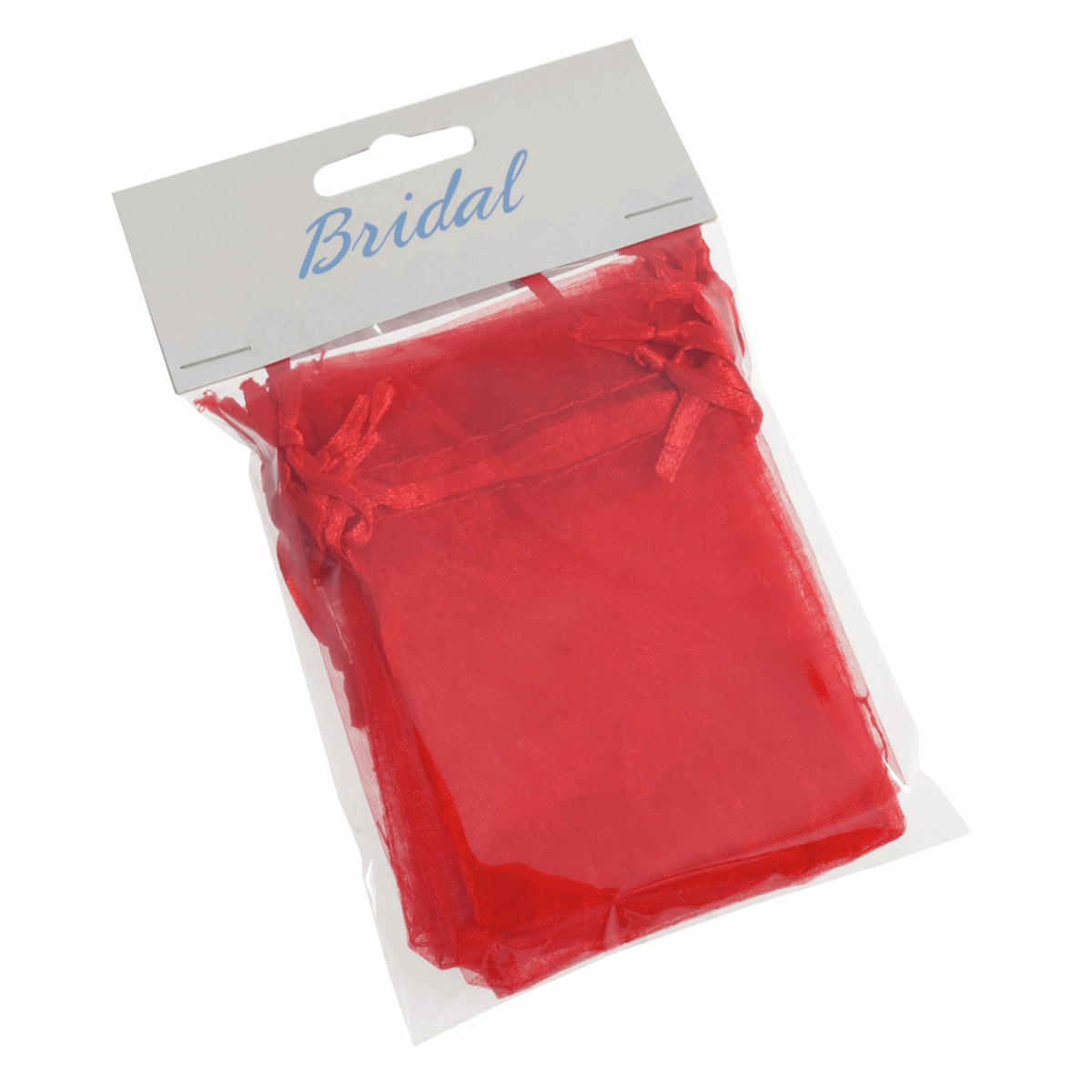Red Organza Wedding Favour Bags - 7.5 x 10cm (Pack of 10)