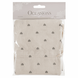 Cotton Wedding Favour Bag with Hearts (Pack of 4)