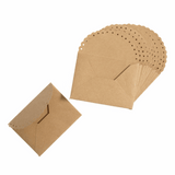 Small Kraft Paper Envelopes with Scalloped Edge (Pack of 12)