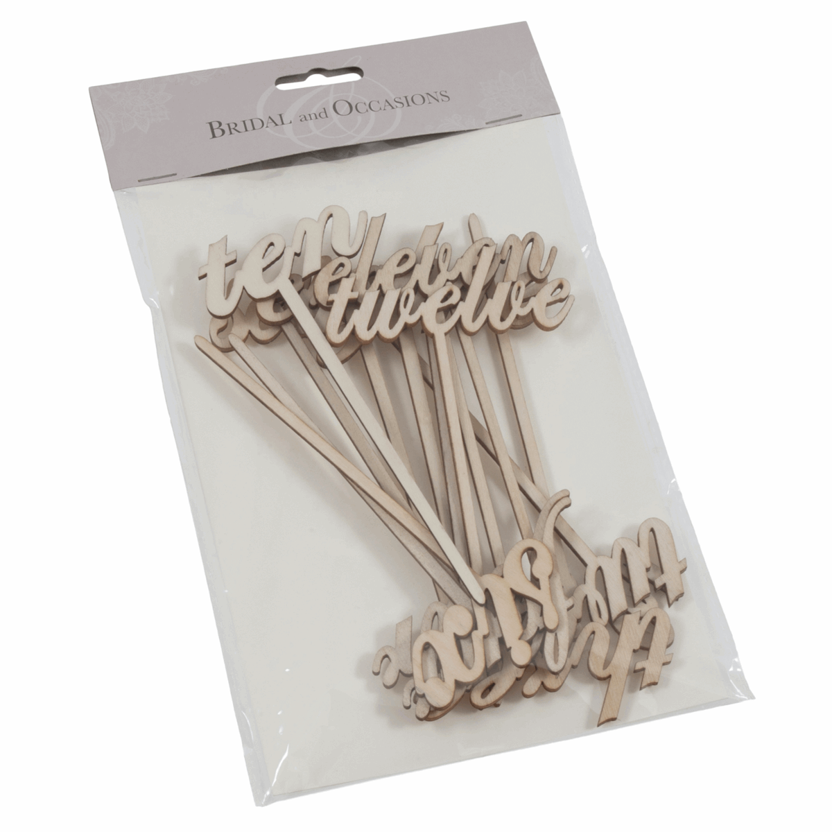 Wedding Wooden Laser Cut Table Numbers 1-12 (Pack of 12)