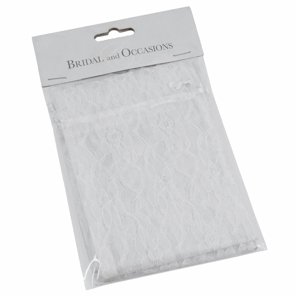 Lace Wedding Favour Bags - 15cm x 10cm White (Pack of 3)