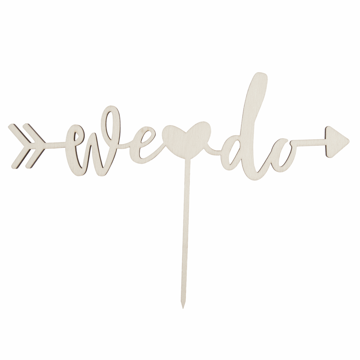 Natural Wooden 'We Do' Cake Topper