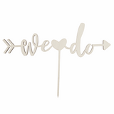 Natural Wooden 'We Do' Cake Topper