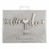 Natural Wooden 'We Do' Cake Topper