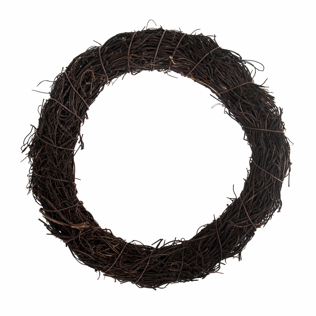 Dark Rattan Wreath Base - 20cm/7.9in