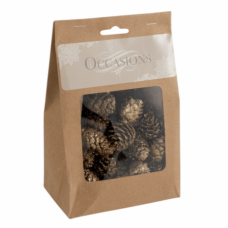 Mini Glitter Pine Cones (Pack of 50)