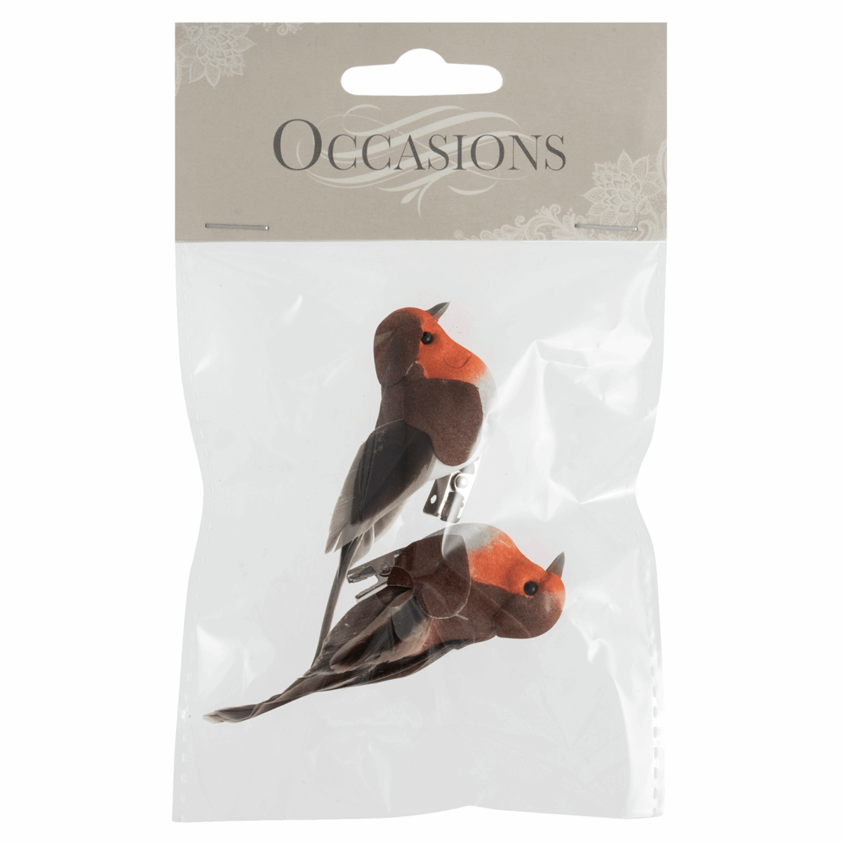 Small Robins on Clip (Pack of 2)