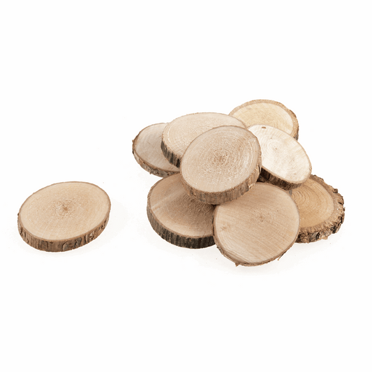 Medium Round Wooden Slices - 2-6cm (Assorted pack of 25)