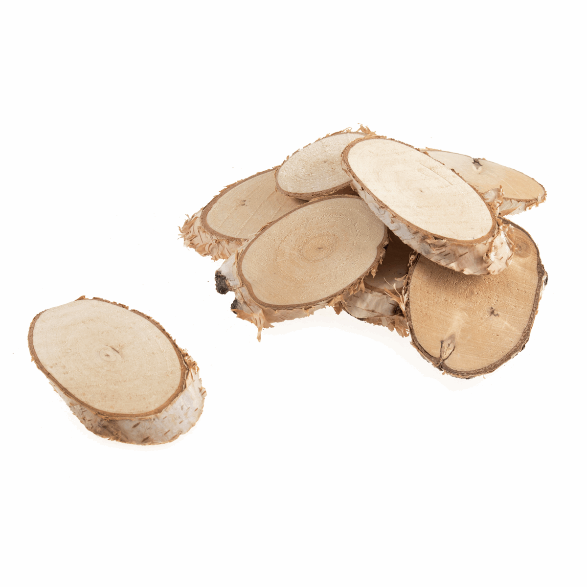 Medium Oval Wooden Slices - 5-7cm (Pack of 25)