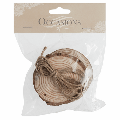 Large Round Wooden Slices - 7cm (Pack of 6)