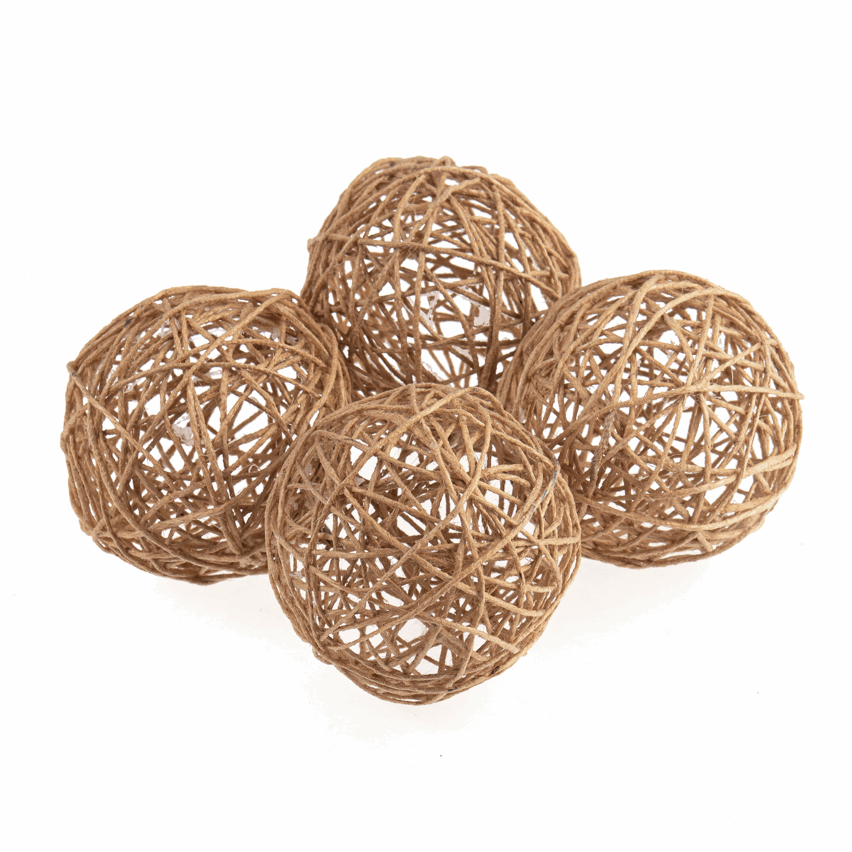 Woven Jute Balls - Large 60mm (Pack of 4)