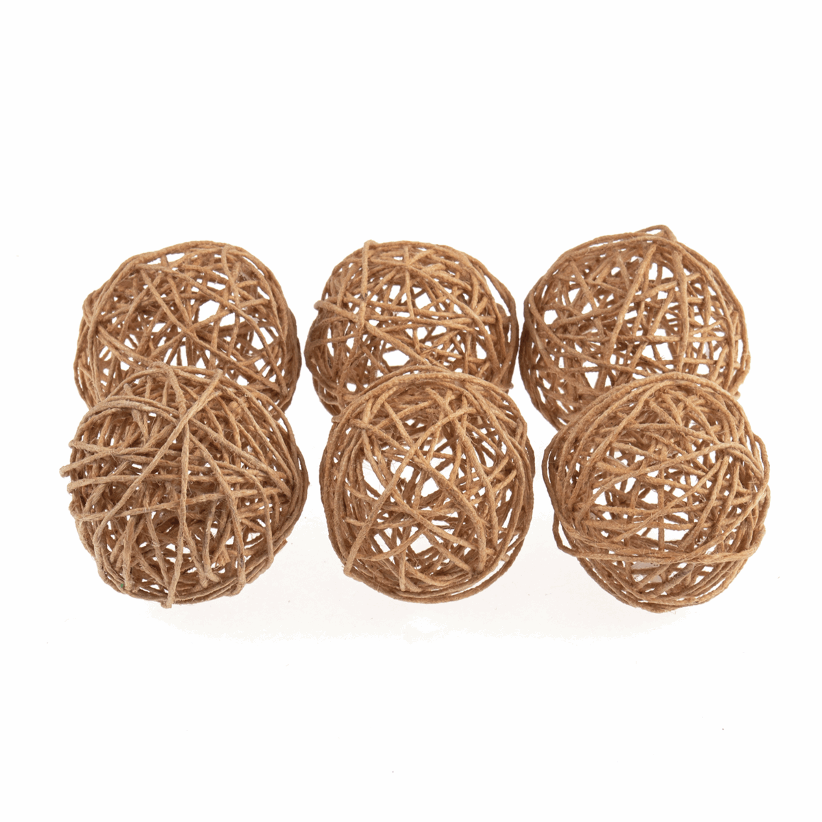 Woven Jute Balls - Small 45mm (Pack of 6)