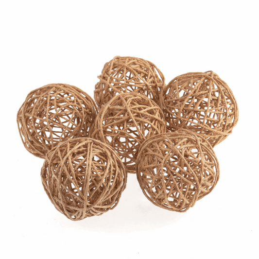 Woven Jute Balls - Small 45mm (Pack of 6)
