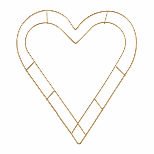 Metal Wire Heart Wreath - 20cm/8in