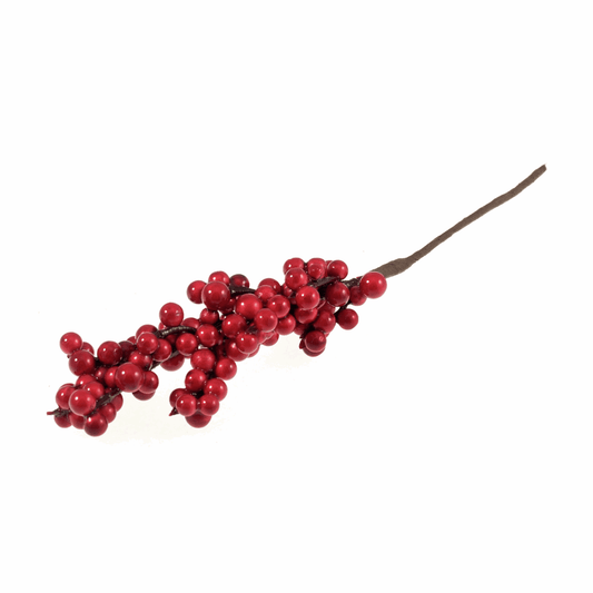 Red Pepperberries Pick on Wire - 20cm (Pack of 1 Stem)